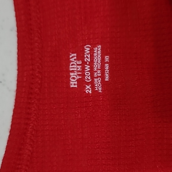 Holiday Time Red Long Sleeve Christmas Themed shirt size 2X (20W-22W) - Picture 3 of 9